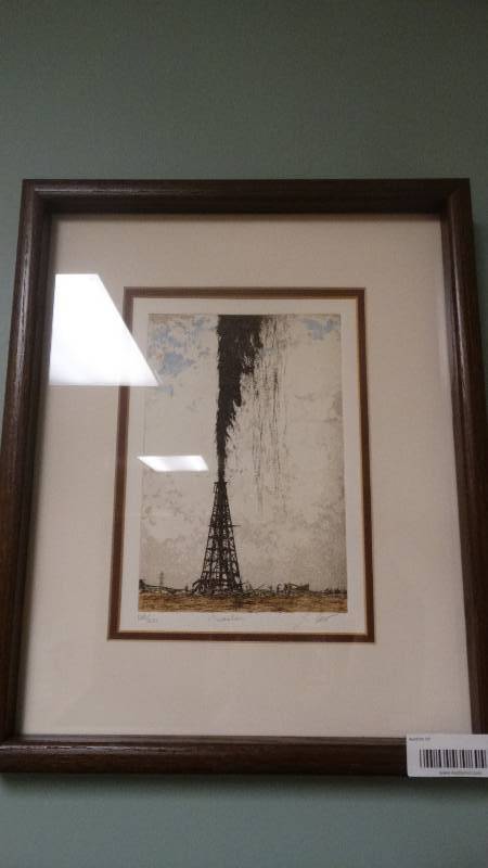 lot 984 image: Oil field framed art- Signed & numbered