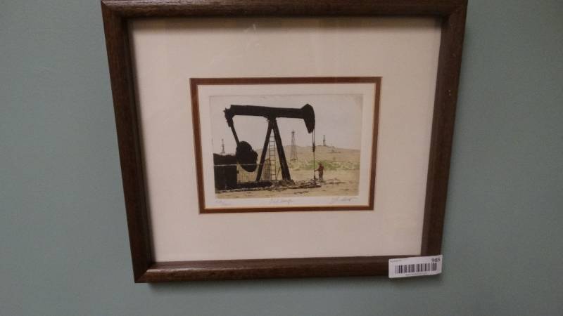 lot 985 image: Oil field framed art- Signed & numbered