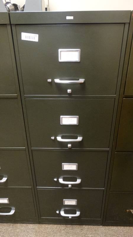 lot 1010 image: 4 drawer metal file cabinet