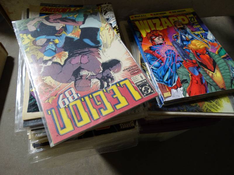 lot 4081 image: Lot of comic books hero magazine, punisher, spiderman, & more.