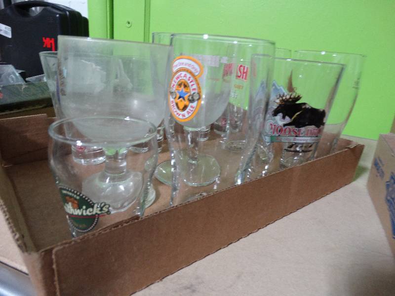 lot 4105 image: Various beer glasses.