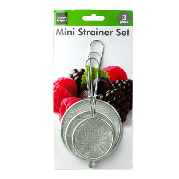 lot 28395 image: 3 Piece Mini Strainer Set