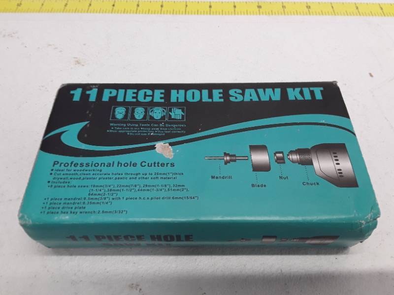 lot 28941 image: 11 Piece Hole Saw Kit