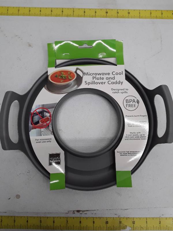 lot 29611 image: Microwave Cool Plate & Spillover Caddy - Grey