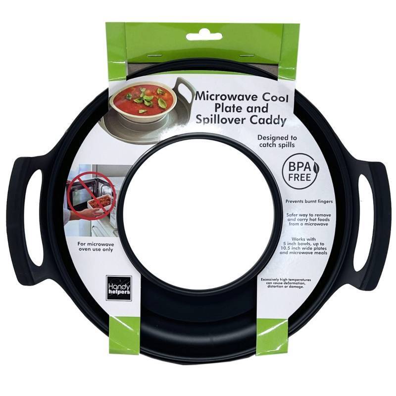 lot 29622 image: Microwave Cool Plate & Spillover Caddy - Black