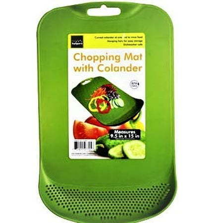 lot 29688 image: Plastic Cutting Board with Colander BPA-Free Dishwasher Safe Plastic Chopping Mat