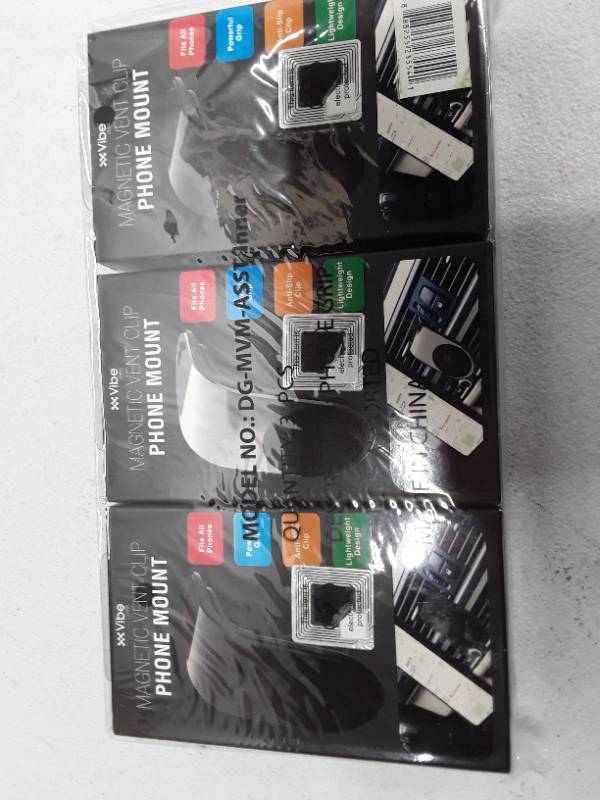 lot 29698 image: Vibe Magnetic Vent Clip - Phone Mount - 3 pack