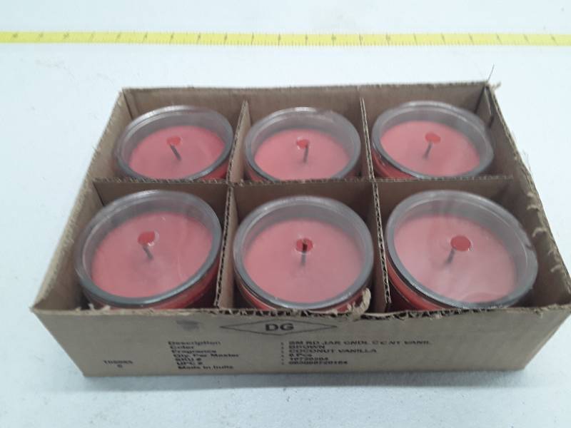 lot 29831 image: True Living 3OZ Coconut Vanilla Scented Candle - 6pc Case
