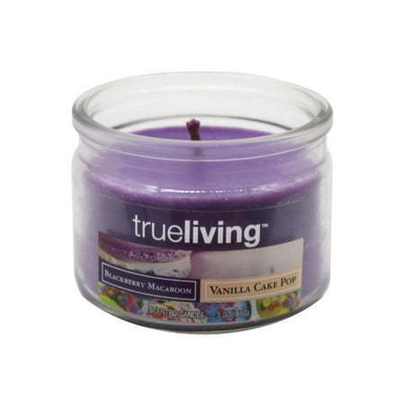 lot 29836 image: True Living 3OZ Blackberry Macaroon Scented Candle - 1pc