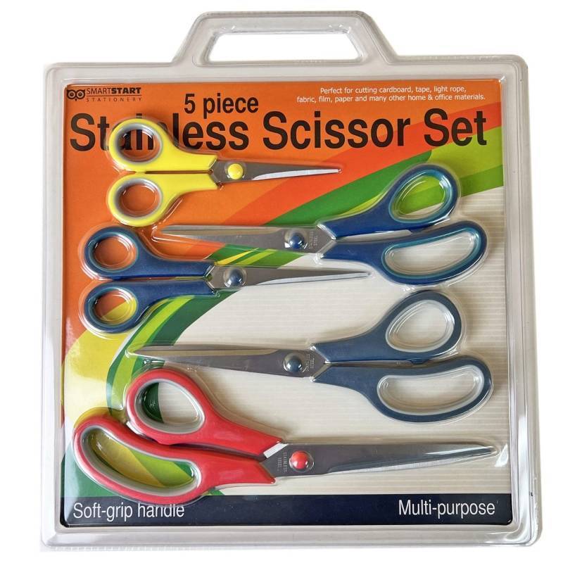 lot 29924 image: 5 Piece Scissors Set Assorted Colors
