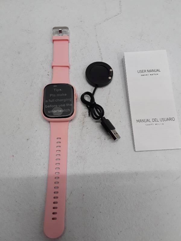lot 30281 image: Smartwatch - 2.01 Touchscreen with CallText Features, Charging Dock - Pink