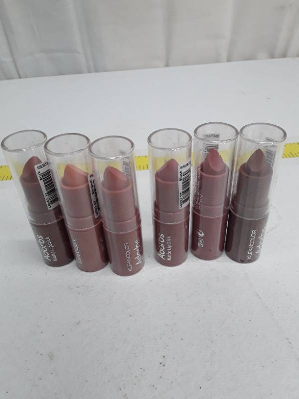 lot 30365 image: Kleancolor Absobs Matte Lipstick - 6 color Set