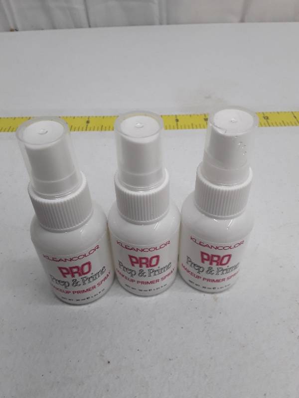 lot 30374 image: Kleancolor Pro Prep & Prime Makeup Primer Spray - 3 Pack