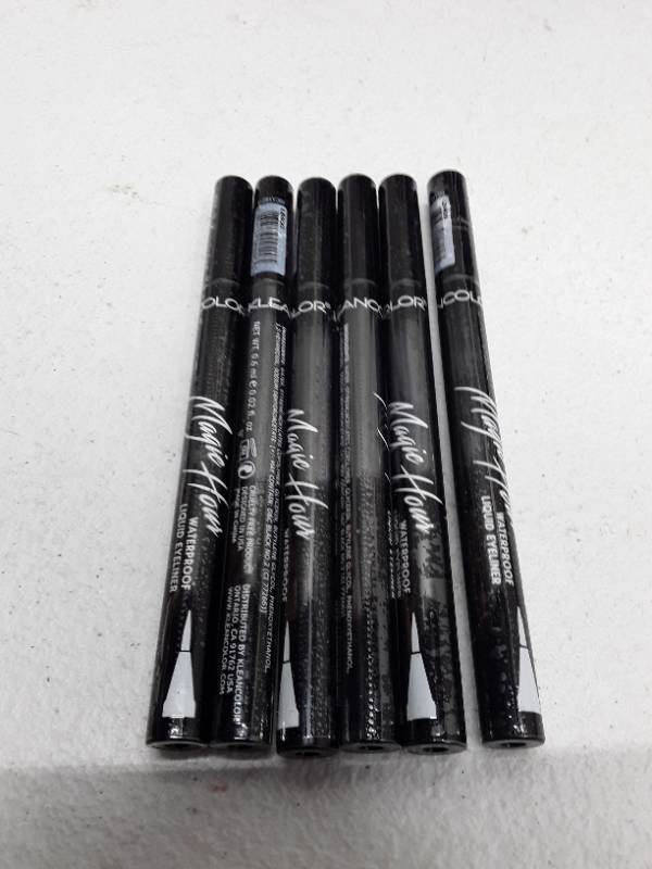lot 30424 image: Kleancolor Magic Hour Waterproof Liquid Eyeliner - 6 Pack
