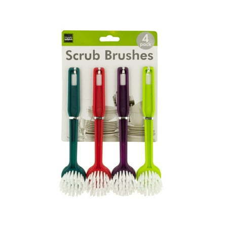 lot 30508 image: Multi-Purpose Round Head Scrub Brushes, 4 Brushes