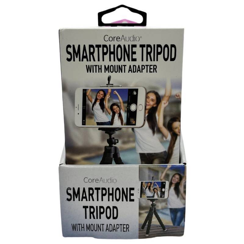 lot 30632 image: Core Audio Smartphone Tripod with Mount Adapter - Black