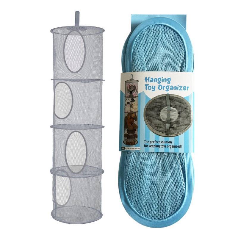 lot 30954 image: 45 in. 4-Layer Hanging Toy Cubby Storage - Blue
