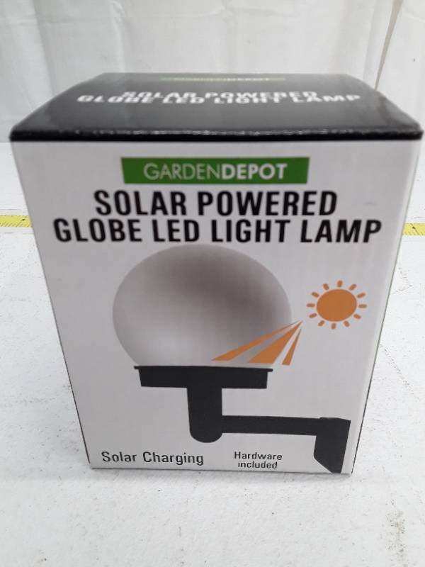 lot 30978 image: Solar Powered Globe LED Light Lamp