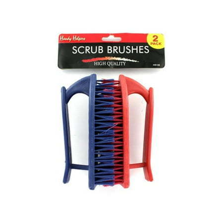 lot 31018 image: 4-78 x 2-18 Plastic Scrub Brush Set - Pack of 2