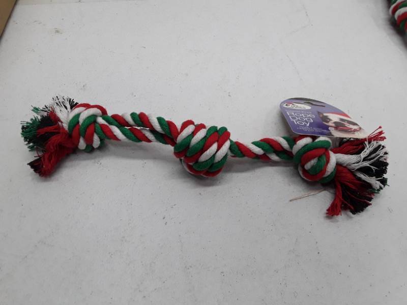 lot 31050 image: Twisted Knot Rope Dog Toy - Colors Vary