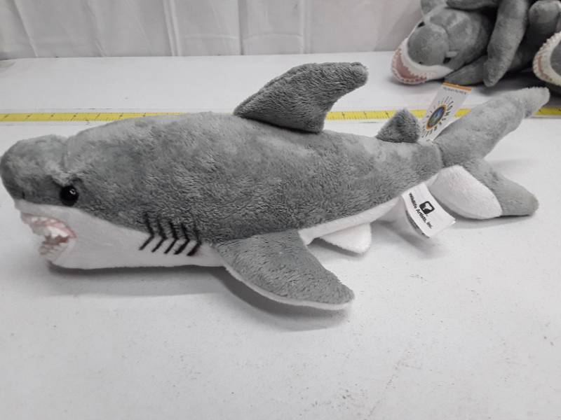 lot 31490 image: 18 Great White Shark Plush Toy