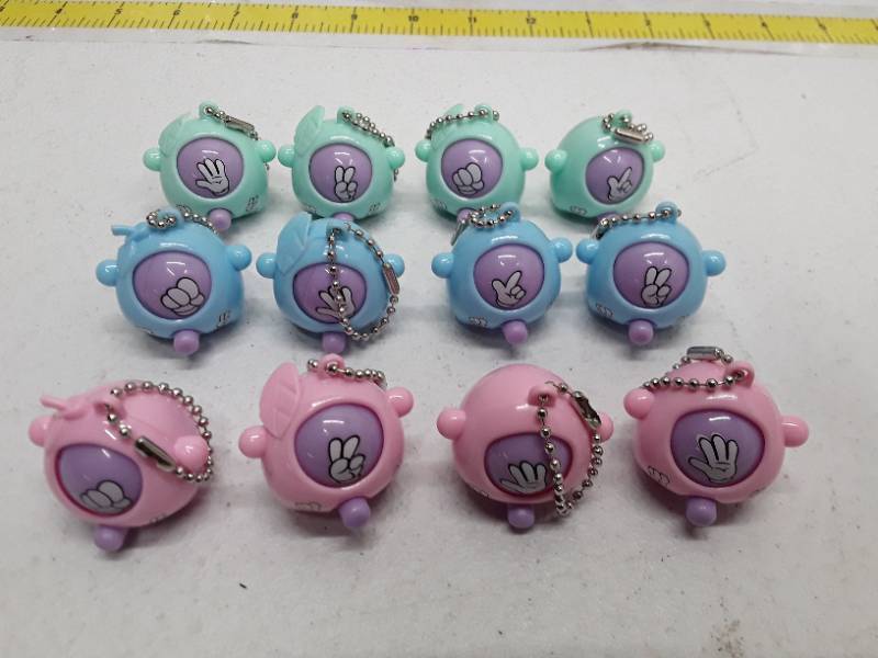 lot 31531 image: 12 PCS Mini Rock-Paper-Scissors Keychains