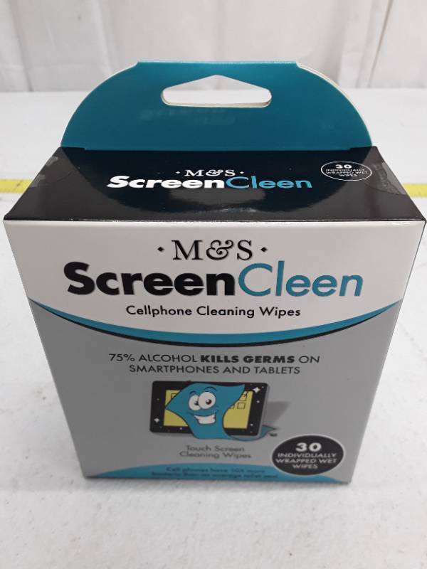 lot 31572 image: M&S ScreenClean - Cellphone Cleaning Wipes (30 pack)