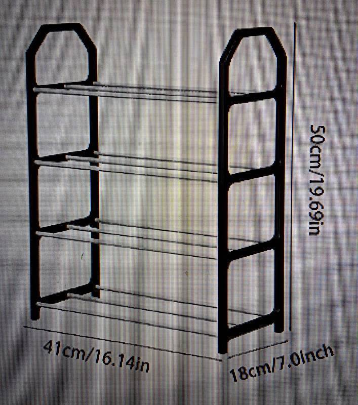 lot 31641 image: Adjustable Multi-tier Storage Rack For Shoes, Bathroom, Kitchen