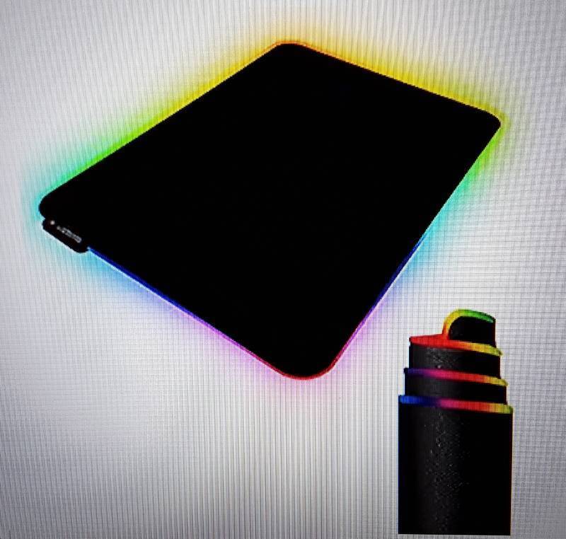 lot 31674 image: RGB Gaming Mouse Pad with 11 RGB Light Up Modes, LED Gaming Pad, None-Slip Rubber Based Gaming Pad