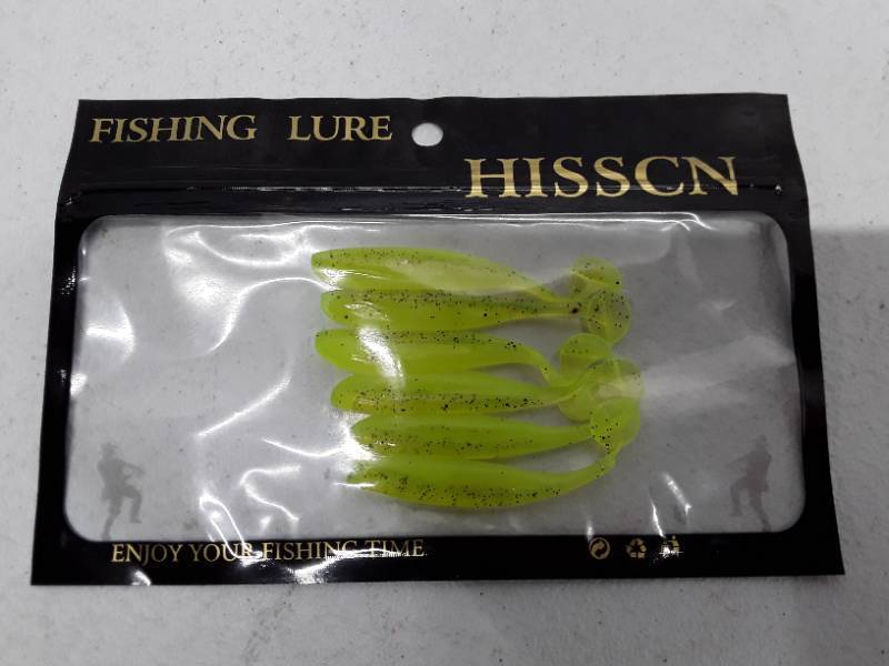 lot 31737 image: HISSCN Soft Plastic Fishing Lures - Chartreuse