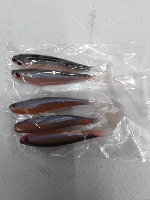 lot 31758 image: Soft Plastic Fishing Lures - BrownBlue Minnow Pack