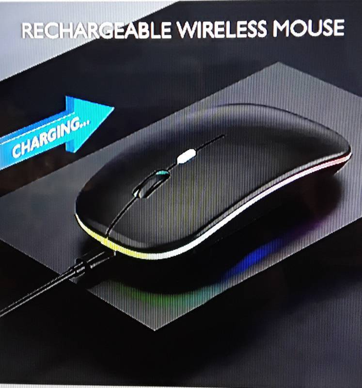 lot 31794 image: Rechargeable Wireless Mouse with RGB Lighting