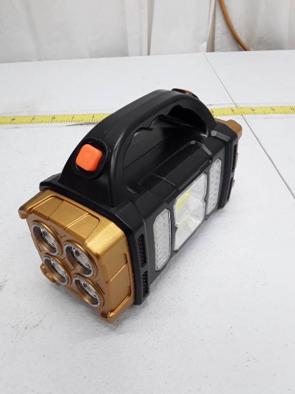 lot 31805 image: Heavy-Duty LED Spotlight Flashlight - Gold