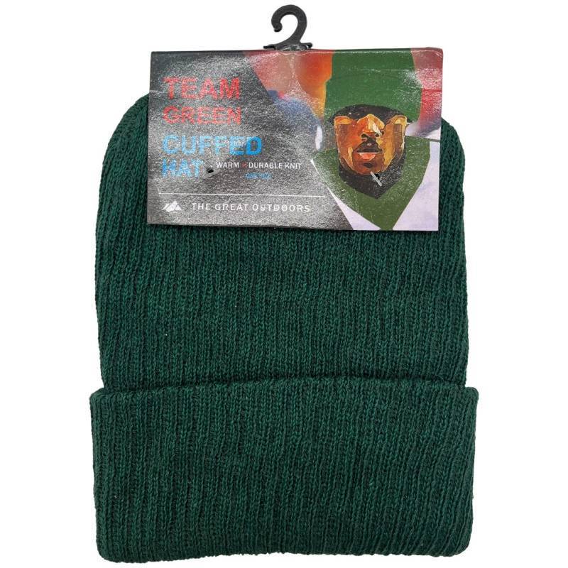 lot 56911 image: AG805 Cuffed Green Knit Beanie Hat