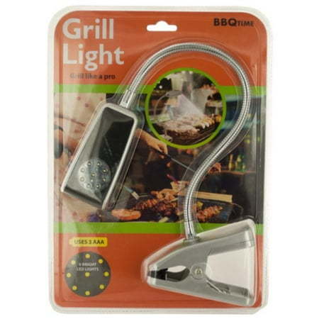 lot 56946 image: Silver and Black Barbecue LED Grill Lights with Clip 4.25