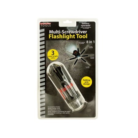 lot 56949 image: 8-in-1 Multi-screwdriver Flashlight Tool Of807