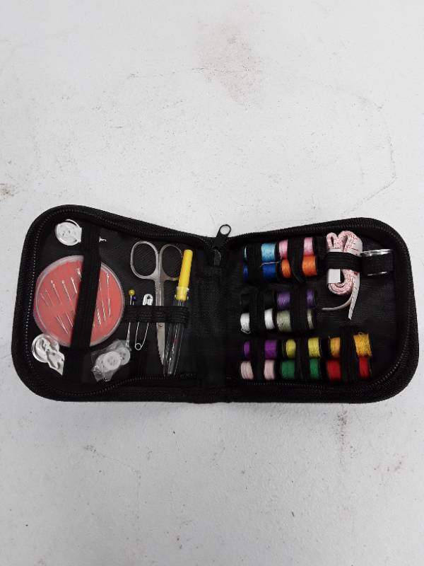 lot 57046 image: Sewing Set Basic Sewing Set Scissors with Case Threaders 14 Spools of Thread Sewing Repair Set Portable Sewing Supplies for Travel Home