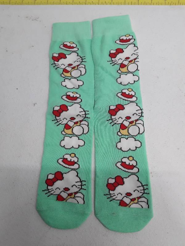lot 57070 image: Hello Kitty Colorful long Socks - Green