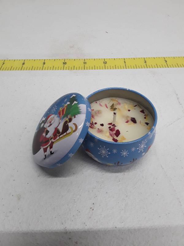 lot 57142 image: Holiday Candle - Santa Clause 2.5 x 2.5 x 2.5 in