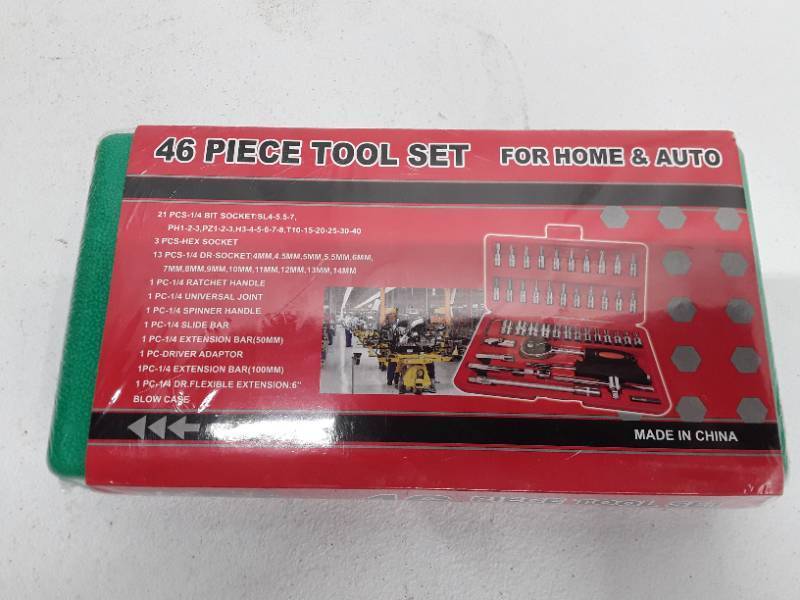 lot 57214 image: 46 Piece Tool Set For Home and Auto