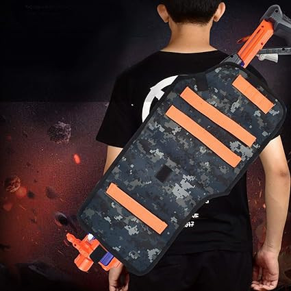 lot 57238 image: Storage Bag Backpack for Toy Guns, Adjustable Tactical Blaster Belt Holster Shoulder Target Pouch Bag for Nerf N-Strike Elite Series