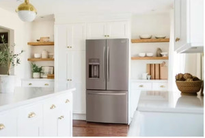 lot 46854 image: NEW Frigidaire Gallery 27.8 cu. ft. French Door Refrigerator in Smudge-Proof Stainless Steel
