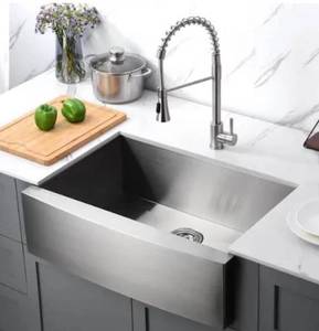 lot 46871 image: Stainless Steele Apron Farmhouse Sink