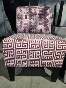 lot 50330 image: Modern Greek Key Pattern Accent Chair