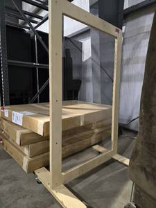 lot 50356 image: Sprogs 60 x 36 See-Through Room Divider on Casters