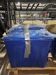 lot 50371 image: Tote Of Blue Tarps