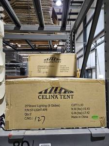 lot 50380 image: (3) 25 Strand Lights (8 globes)- New inbox