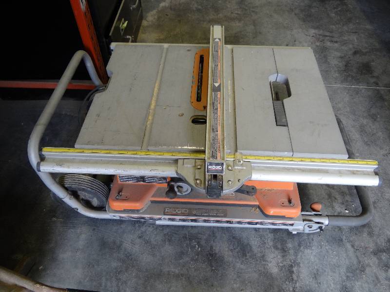 lot 7838 image: Rigid Table Saw on Cart TS2400-1