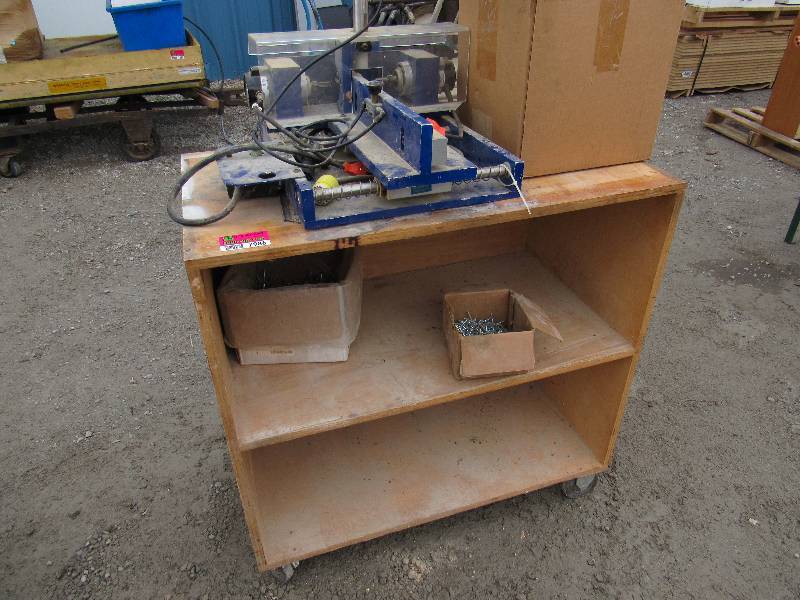 lot 7986 image: Cart, Bore Machine & Contents