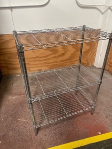 lot 7862007 image: 3 tier wire shelf 30in x 23in x 13in